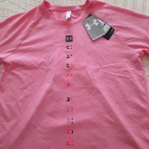 Girls YXL Under Armour Athletic Pink T-shirt